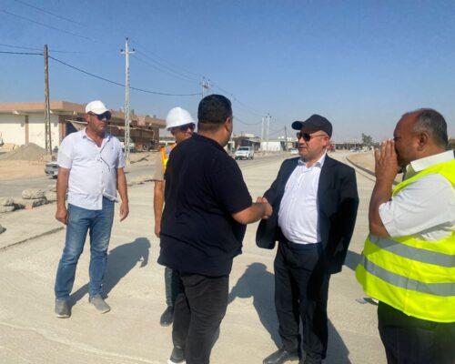 مدير عام البلديات العامة يزور مشروع تأهيل الشارع العام من جسر جلولاء إلى تقاطع حلوان في محافظة ديالى