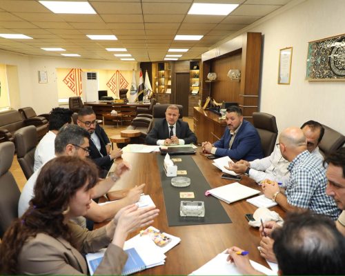 مدير عام البلديات العامة يترأس اجتماعاً موسعاً لغرض الإسراع في توفير البنى التحتية المتكاملة في مدينة النهروان