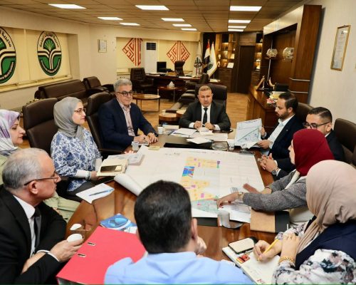مدير عام البلديات العامة يترأس اجتماع حول موضوع ايصال وتوفير الخدمات للاراضي الجاهزة للتوزيع في منطقة النهروان